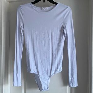 Missguided white long sleeve bodysuit
